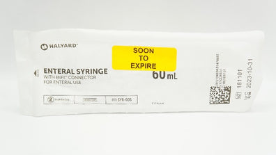 Halyard SYR-60S Enteral Syringe with ENFit Connector 60mL